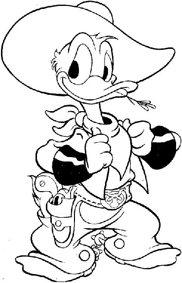 Plansa de colorat cu Donald 22 15